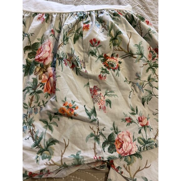Vtg Ralph Lauren Floral Pewter Toulouse Bed Skirt Full Country Chic rare Read - Picture 12 of 15